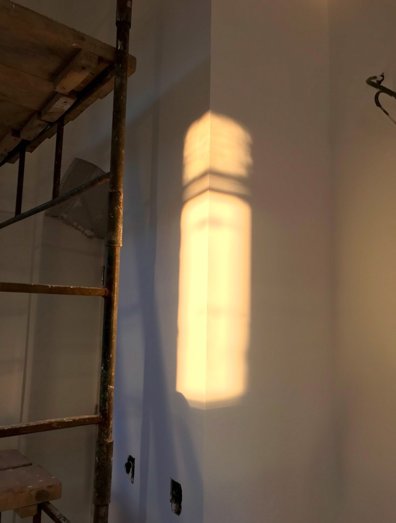 Golden hour light whilst painting