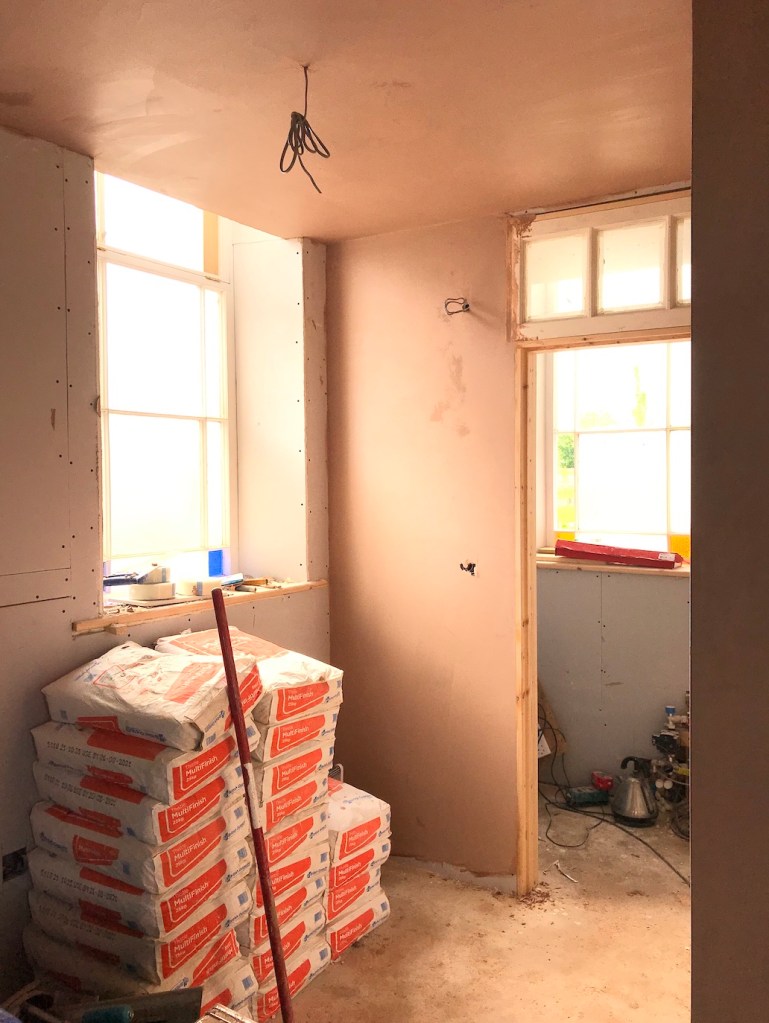 Plastering is drying out