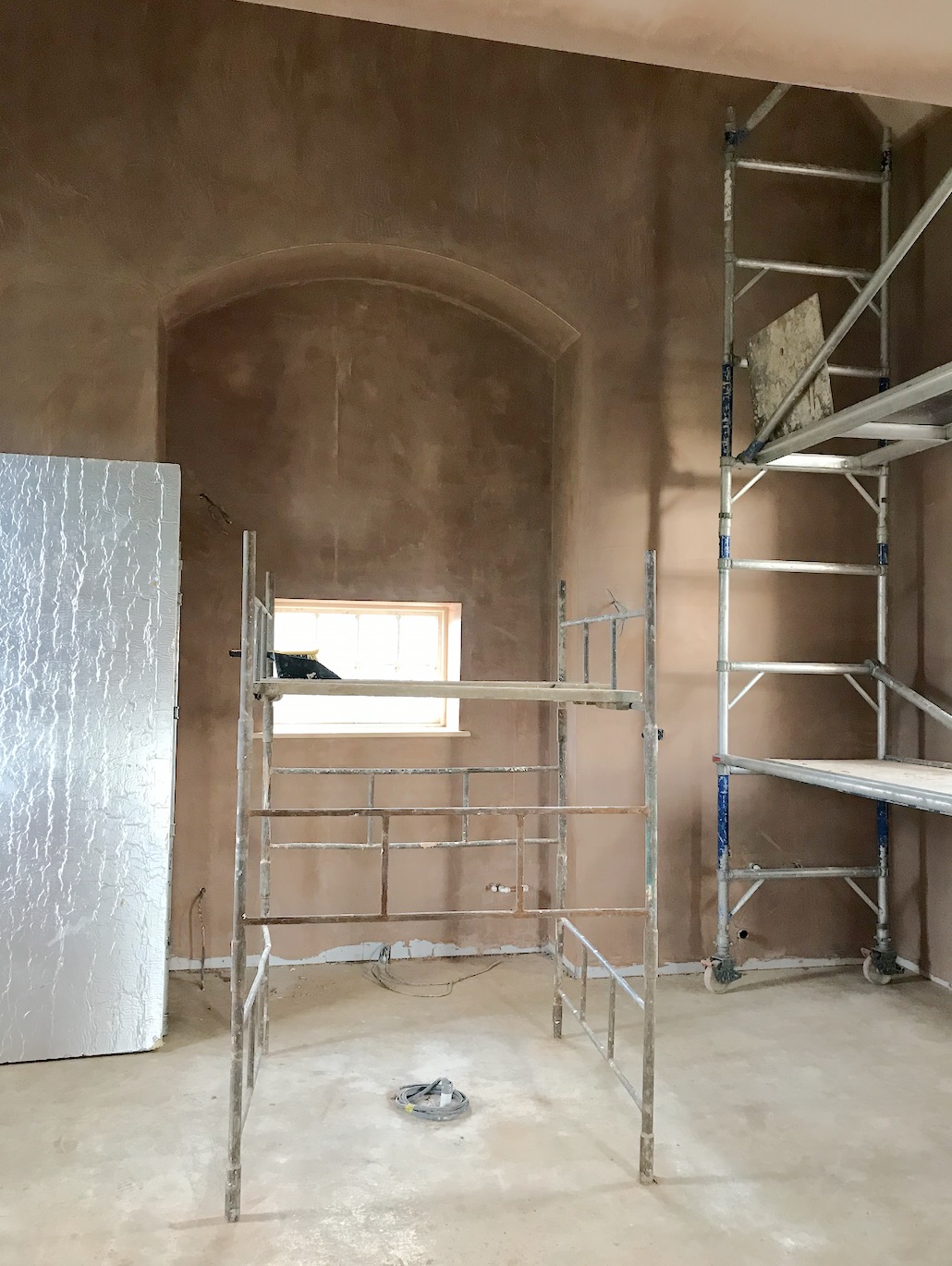 Plastering, lots of plastering...